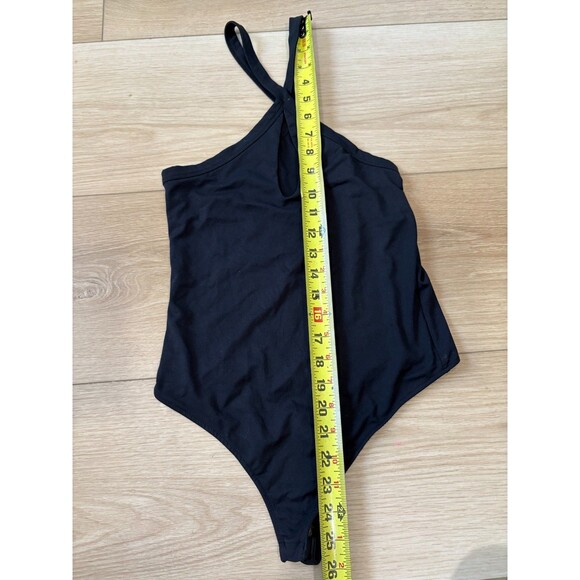 Free People Intimately Halter Neck Bodysuit Black Keyhole Thong Cut Size Small S - Picture 2 of 9